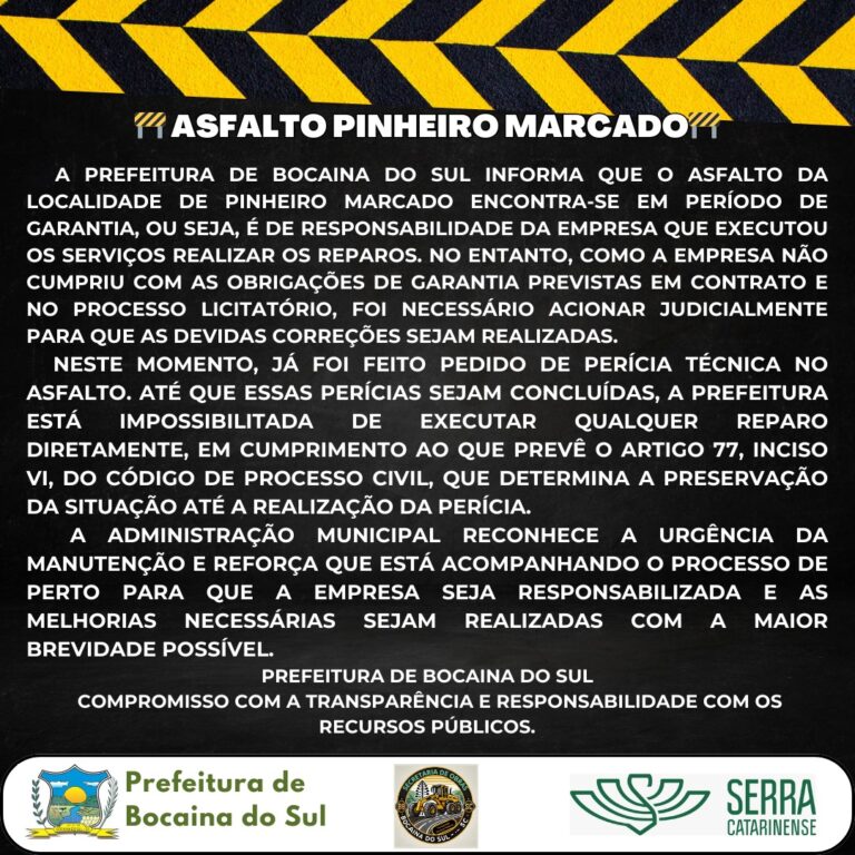 Nota de Esclarecimento Bocaina do Sul (DOM)